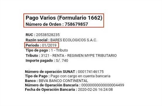 pagos formulario 1662 error