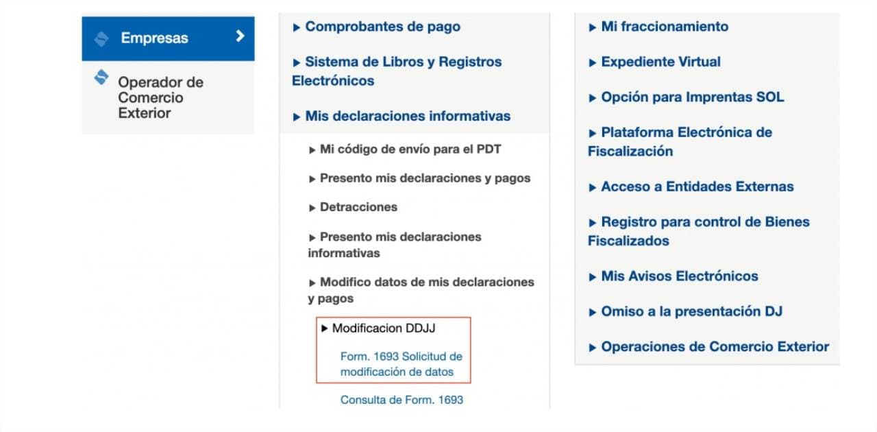 formulario 1693 SUNAT