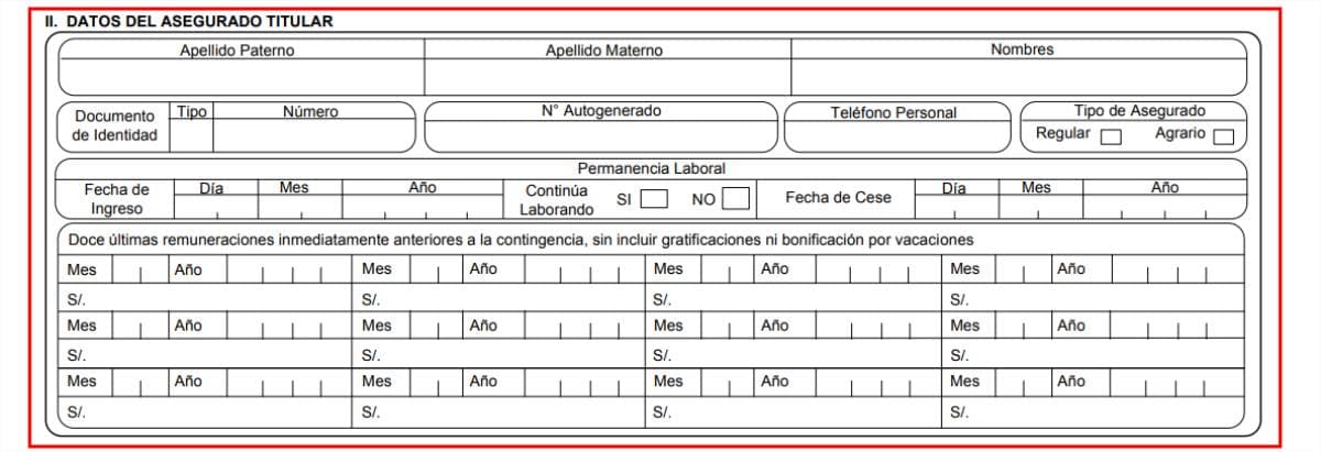 Formulario 8001 Datos Asegurado Titular